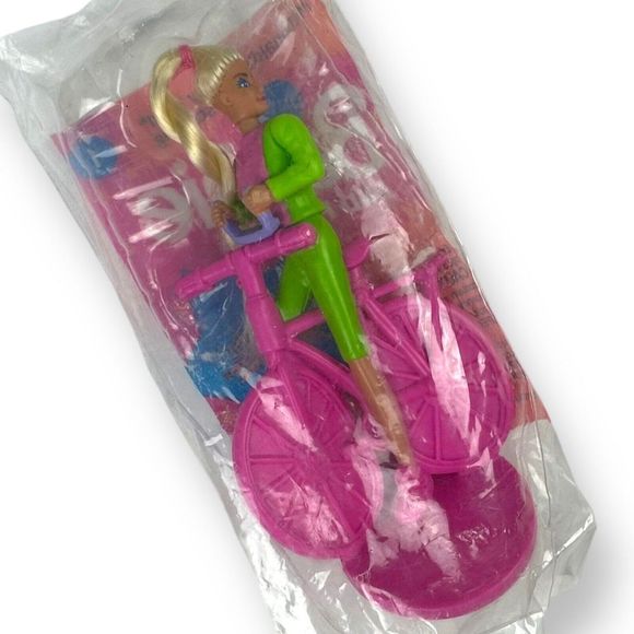 McDonald's Vintage Happy Meal Toy 1994 Barbie & Friends Bicyclin Barbie‎ #1 NIP - Picture 1 of 5